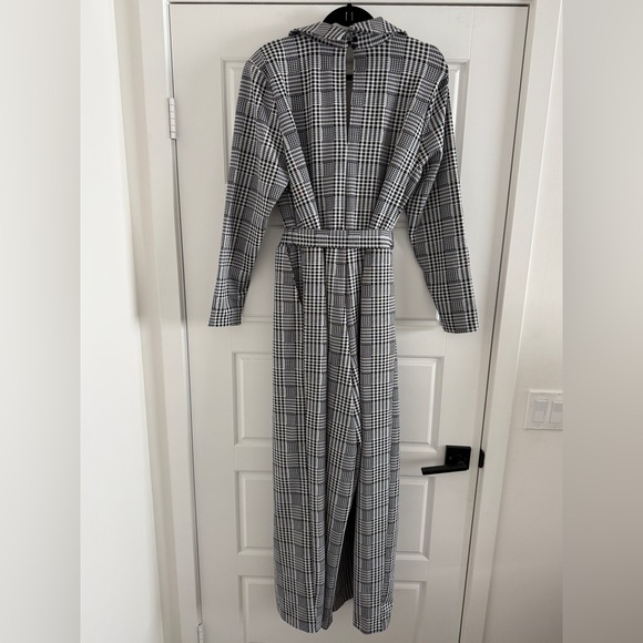 ELOQUII Womens Jumpsuit Tweed Black White 18 - Picture 8 of 15